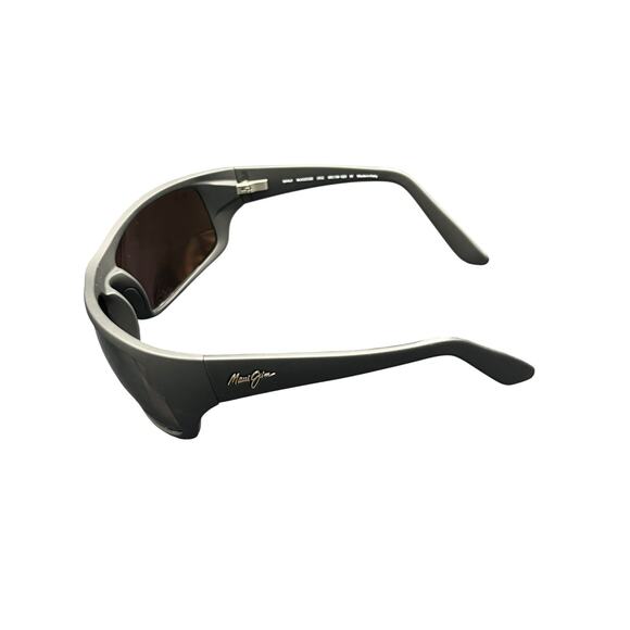 Maui Jim Pe'ahi Polarized Wrap Sunglasses Matte Black Brown lenses MJ0202S-002 - Picture 5 of 8